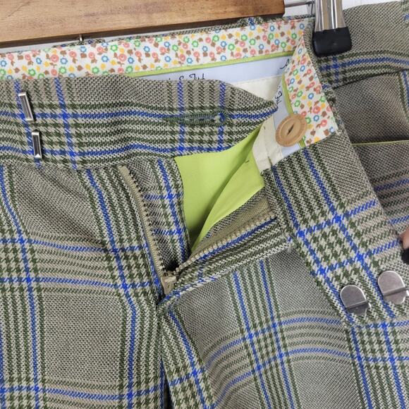 Abercrombie & Fitch Plaid low rise cropped trousers Size 0 - Picture 6 of 9